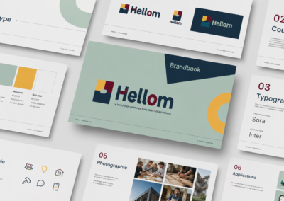 Projet Hellom — Branding, identité visuelle & direction artistique globale pour une entreprise de rénovation premium (49)